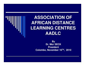 association of african distance learning centres aadlc