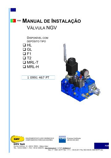 POR MANUAL DE INSTALAÇÃO - G.m.v.