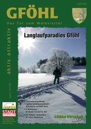 Langlaufparadies Gföhl - Stadtgemeinde Gföhl