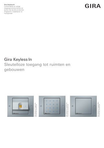 Gira Keyless In Sleutelloze toegang tot ruimten en gebouwen