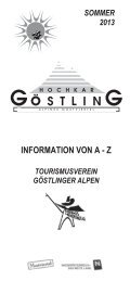 PDF zum Download - Tourismusverein Göstlinger Alpen