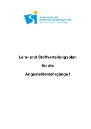 Lehr- und Stoffverteilungsplan für die ... - Studieninstitut Aachen