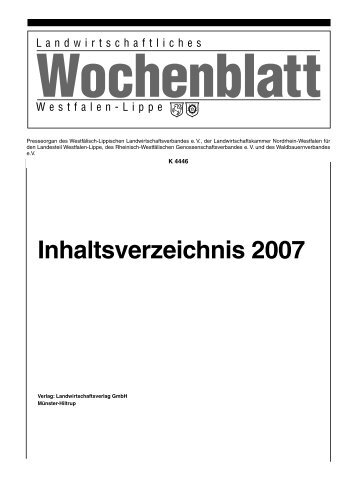 2007 - Landwirtschaftliches Wochenblatt Westfalen-Lippe