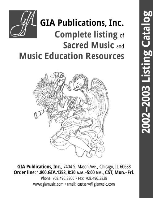 2002?2003 Listing Catalog - GIA Publications