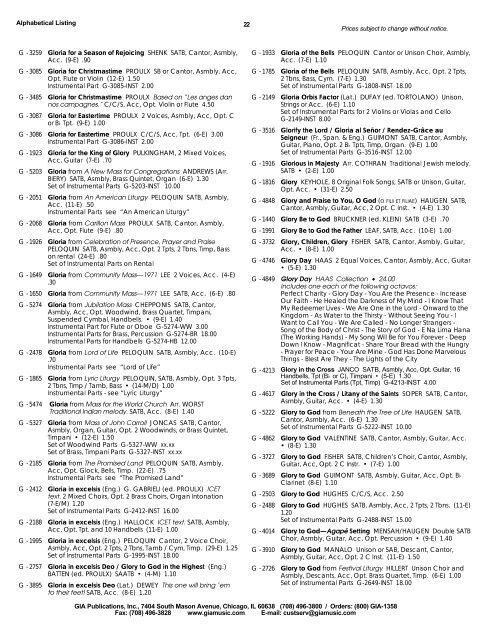 2002?2003 Listing Catalog - GIA Publications