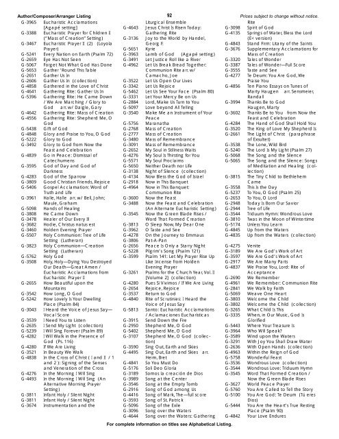 2002?2003 Listing Catalog - GIA Publications