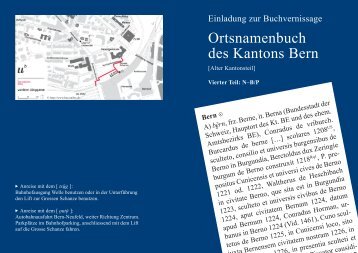 Ortsnamenbuch des Kantons Bern - Institut für Germanistik ...