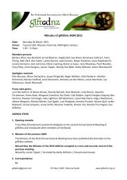 Minutes of giftEDnz AGM 2011 - The Professional Association for ...