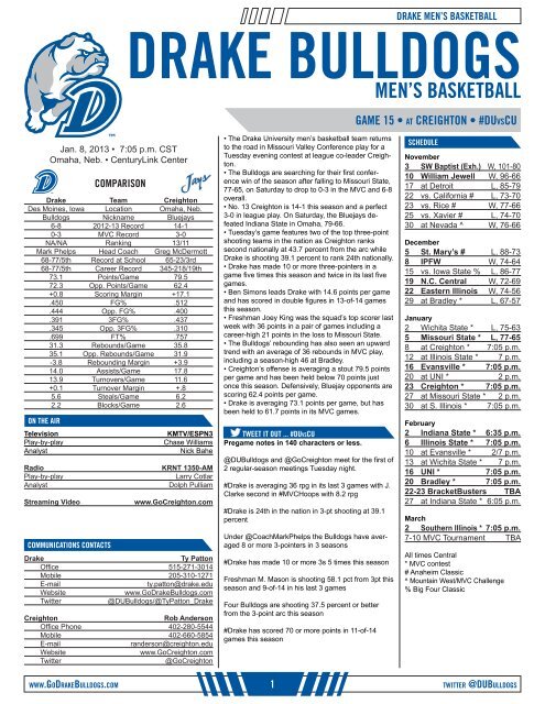 drake bulldogs men's basketball roster