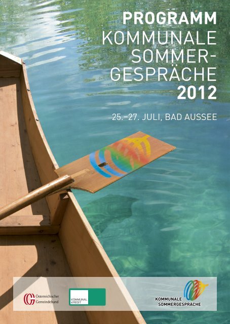 Programm der Kommunalen Sommergespräche 2012 von 25. bis