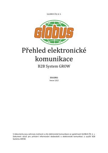 Přehled elektronické komunikace - Globus