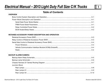 Electrical Manual – 2013 Light Duty Full Size C/K ... - GM UPFITTER