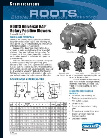 URAI Blower Specification Sheet