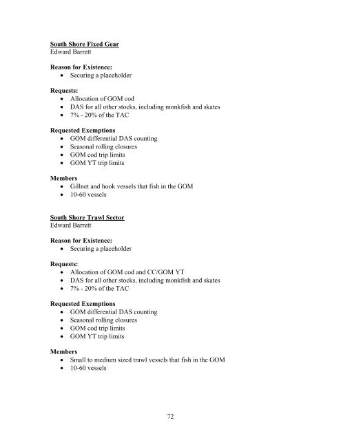 Community-based Sectors for the New England Groundfish Fishery