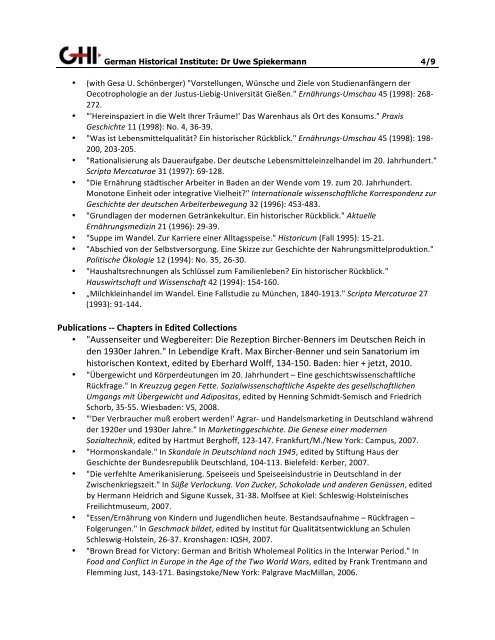 Full CV (pdf) - German Historical Institute Washington DC