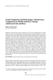 Social Comparison and Body Image: Attractiveness Comparisons to ...