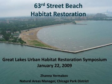 63rd Street Beach Habitat Restoration - Great Lakes Fishery ...