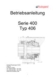 Betriebsanleitung Serie 400 Typ 406 - Autogard Kupplungen Gmbh