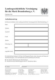 Landesgeschichtliche Vereinigung für die Mark Brandenburg e. V.