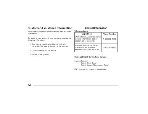 2006 LSSV Owner's Manual Supplement (PDF) - GM Fleet