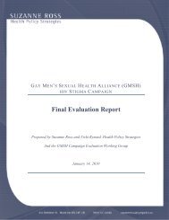 Final Evaluation Report - GMSH | Gay Men's Sexual Health Alliance