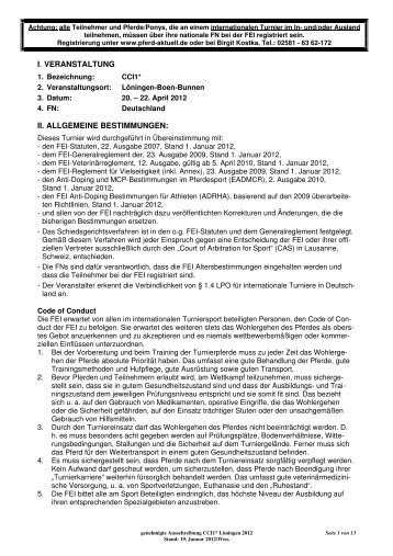Ausschreibung CCI - German Eventing