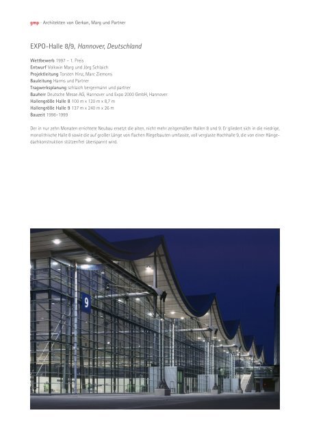 EXPO-Halle 8/9, Hannover, Deutschland - gmp Architekten von ...