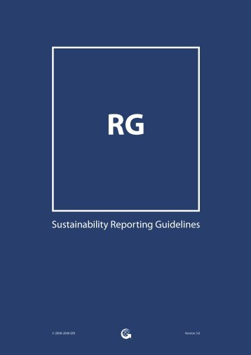 Sustainability Reporting Guidelines RG - Global Reporting Initiative