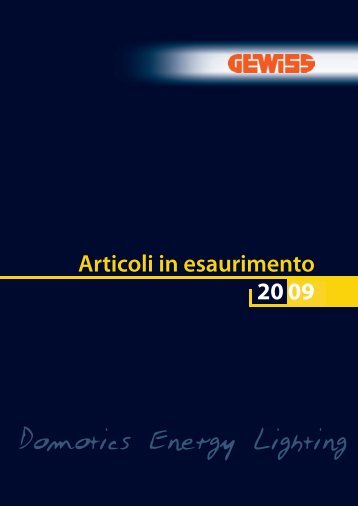 articoli in esaurimento - Gewiss