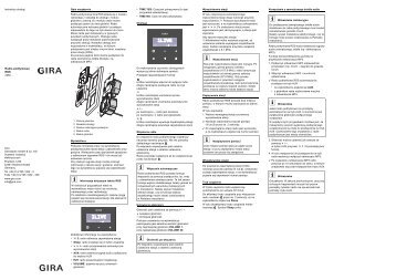 Instrukcja obsługi Opis urządzenia Radio podtynkowe Gira RDS ...