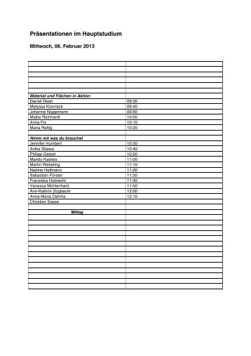 Präsentationstermine (PDF)