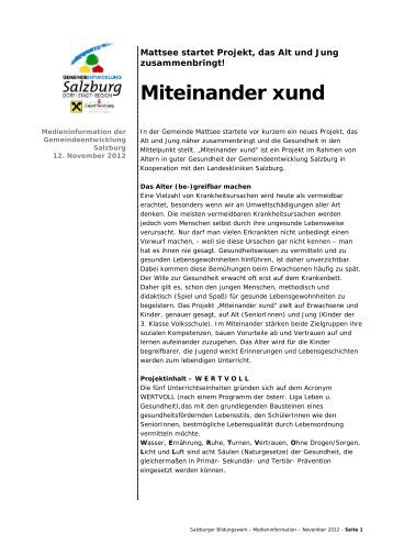 Miteinander xund - Gemeindeentwicklung