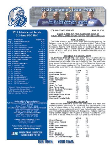 OUR TOWN. YOUR TEAM. - Drake Bulldog Athletic Department
