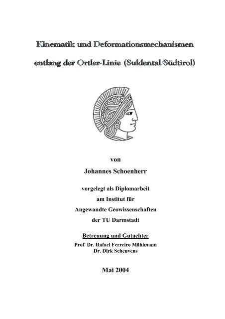 von Johannes Schoenherr vorgelegt als Diplomarbeit am Institut für