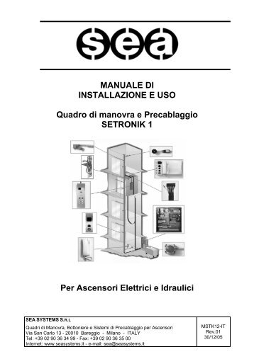 MANUALE DI INSTALLAZIONE E USO Quadro di manovra ... - G.m.v.