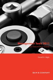 Management Tools 2011 - Bain & Company
