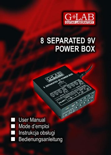 8 Separated 9V Power Box PB-1 User Manual - G LAB