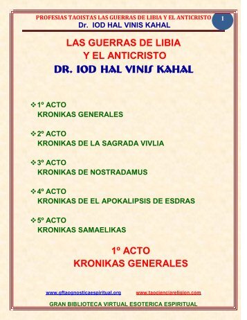 profecías Taoístas Las Guerras de Libia y El Anticristo - Gran ...