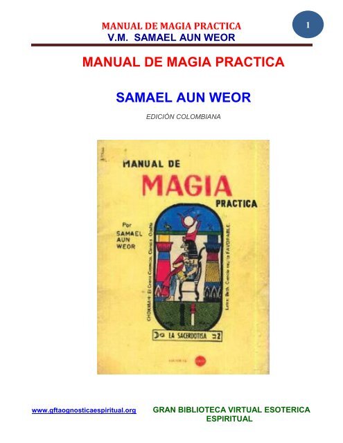 manual de magia practica samael aun weor - Gran Fratervidad Tao ...