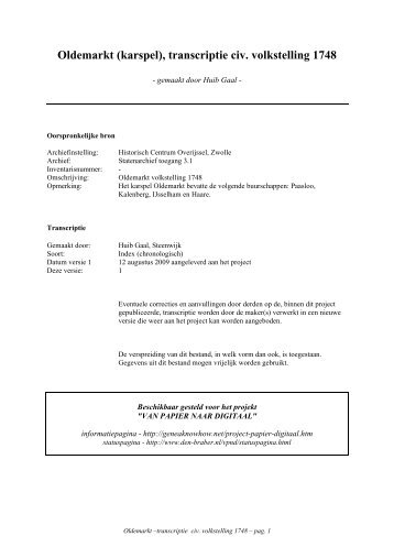 volkstelling 1748 - Geneaknowhow.net