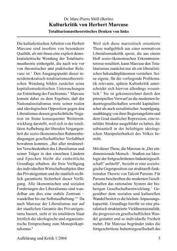 Kulturkritik von Herbert Marcuse - Gesellschaft für kritische ...