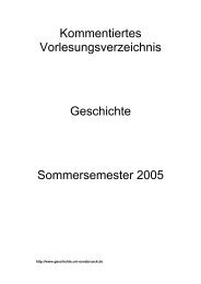 Kommentiertes Vorlesungsverzeichnis Sommersemester 2005 ...