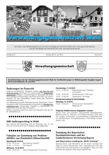 Änderungen im Passrecht VdK-Außensprechtag ... - Gemeinde WALD