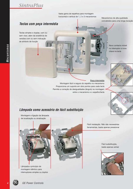 PDF: Sintra Plus - Aparelhagem de instalação - G E Power Controls