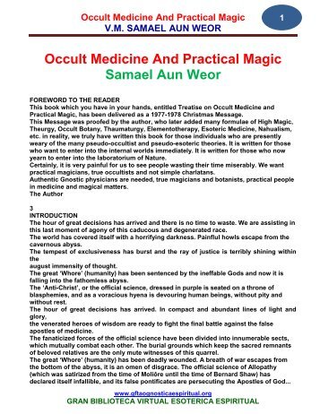 Occult Medicine And Practical Magic Samael Aun Weor - Gran ...