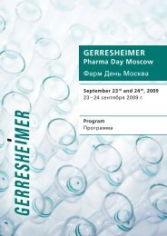 Pharma Day Moscow 2009 Wednesday, September ... - Gerresheimer
