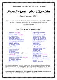 Nora Roberts - eine Übersicht - Gemeindebibliothek Wildflecken