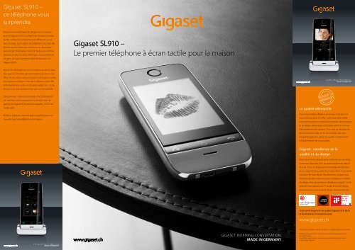 Téléphone fixe sans fil répondeur Gigaset SL910A DUO