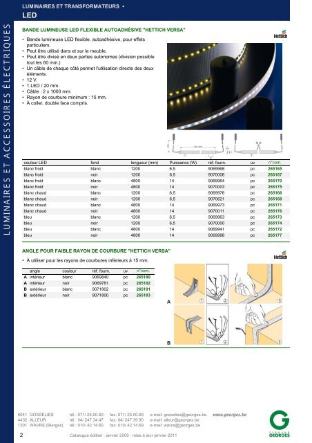 LUMINAIRES ET ACCESSOIRES ÉLECTRIQUES