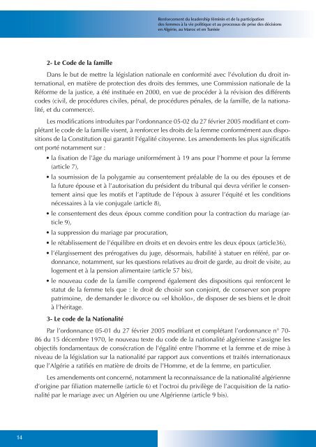 Projet « Renforcement du leadership féminin et de ... - Genre en action